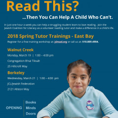 2018 Spring Tutor Trainings – East Bay Thumbnail