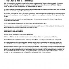 The Sale of Chametz & Authorization 2019 Thumbnail