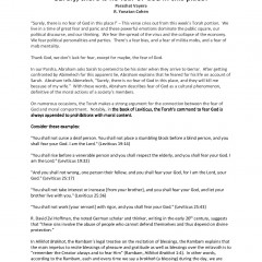 Vayeira – Surely, there is no fear of God in this place! Thumbnail